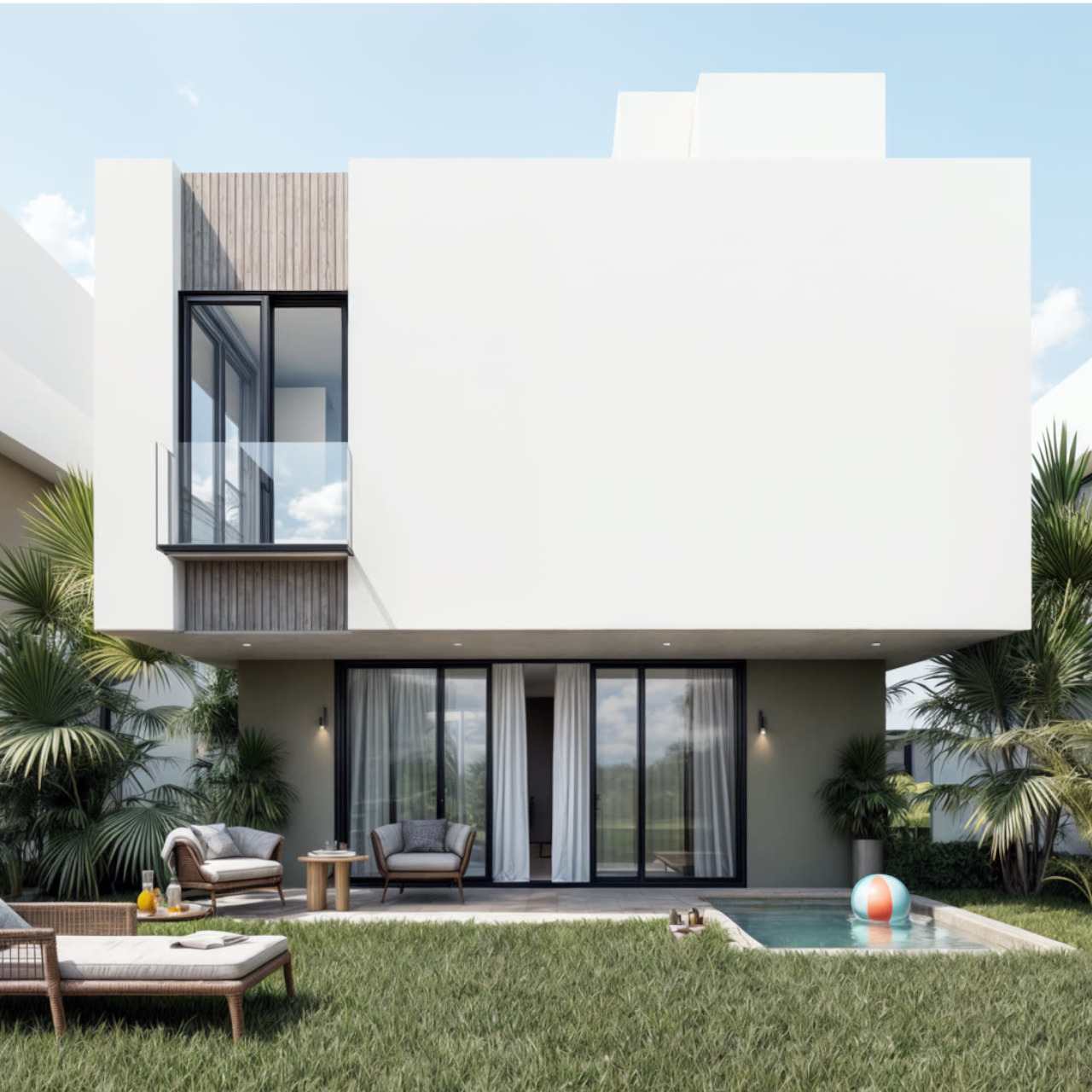 Villa Tipo B — fachada posterior